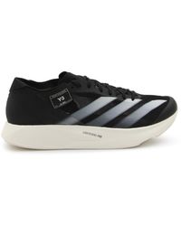 Y-3 - Black And White Canvas Sneakers - Lyst