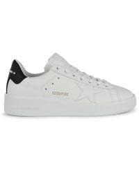 Golden Goose - White And Black Leather Sneakers - Lyst