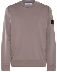 Stone Island - Light Brown Cotton Sweatshirt - Lyst