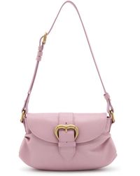Pinko - Pink Leather Mini Jolene Shoulder Bag - Lyst
