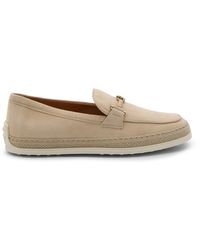 Tod's - Beige Suede Loafers - Lyst