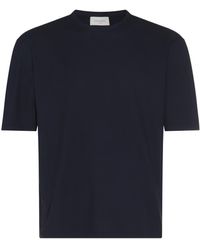 Piacenza Cashmere - Navy Blue Cotton T-shirt - Lyst