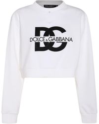 Dolce & Gabbana - White Cotton Blend Sweatshirt - Lyst