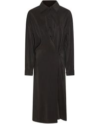 Lemaire - Black Silk Dress - Lyst