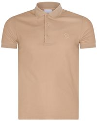 Burberry - Beige Cotton Polo Shirt - Lyst