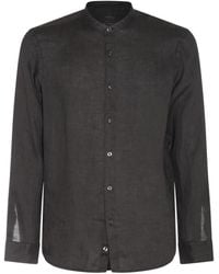Altea - Black Linen Shirt - Lyst