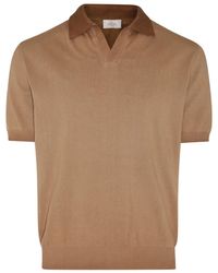 Altea - Camel Cotton Polo Shirt - Lyst