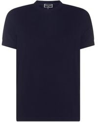 Giorgio Armani - Dark Blue Viscose T-shirt - Lyst