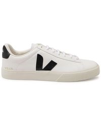 Veja - Extra White And Black Faux Leather Campo Sneakers - Lyst