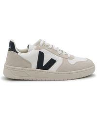 Veja - White Faux Leather V-10 Sneakers - Lyst