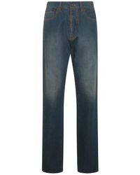 Maison Margiela - Dark Blue Cotton Denim Jeans - Lyst