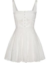 Charo Ruiz - White Cotton Mini Dress - Lyst