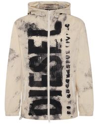 DIESEL - Cream And Casual Jacket - Lyst
