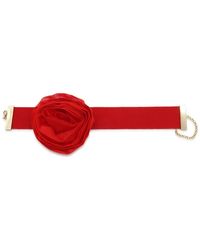 Blumarine - Red Silk Croker Necklace - Lyst