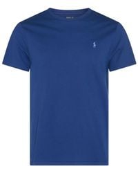 Polo Ralph Lauren - Blue Cotton T-shirt - Lyst