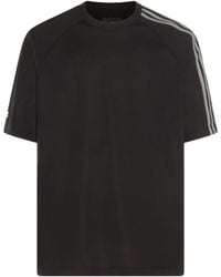 Y-3 - Black And Grey Cotton T-shirt - Lyst