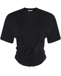 Mugler - Black Cotton T-shirt - Lyst