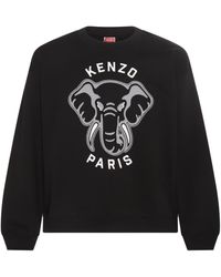 KENZO - , Grey And White Cotton Sweatshirt - Lyst