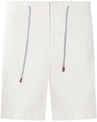 Eleventy - White Cotton Shorts - Lyst