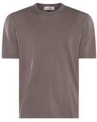 Piacenza Cashmere - Grey Cotton T-shirt - Lyst