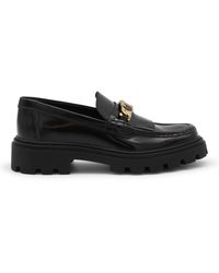 Tod's - Black Leather Fringed Loafers - Lyst