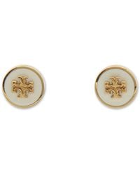 Tory Burch - New Ivory And Gold Metal Kira Earrings - Lyst
