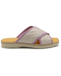 Hogan - Yellow And Lilac Leather Flats - Lyst
