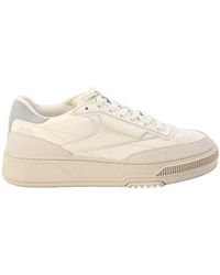 Reebok - White And Grey Leather C Ltd Sneakers - Lyst