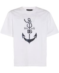 Dolce & Gabbana - White Cotton T-shirt - Lyst