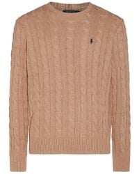 Polo Ralph Lauren - Camel Cotton Knitwear - Lyst