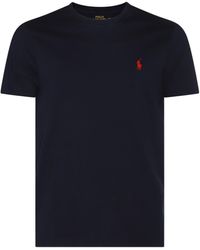 Polo Ralph Lauren - Dark Blue Cotton T-shirt - Lyst