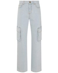 Pinko - Denim Cargo Jeans - Lyst