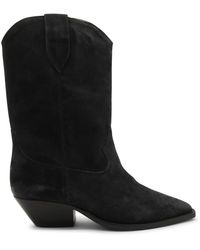 Isabel Marant - Faded Black Suede Dahope Boots - Lyst