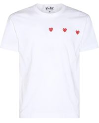 COMME DES GARÇONS PLAY - And Red Cotton Play T-shirt - Lyst