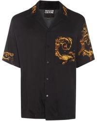 Versace - Black And Gold Viscose Shirt - Lyst