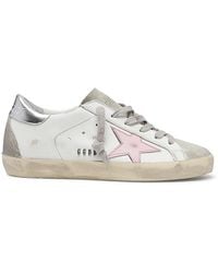 Golden Goose - Women's Superstar 81482 Leather And Suede Low-top Trainers - Lyst