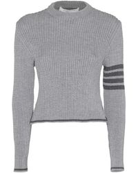 Thom Browne - Grey Wool Knitwear - Lyst