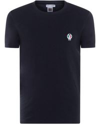 Dolce & Gabbana - Navy Blue Cotton Blend T-shirt - Lyst