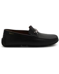 Bally - Black And Palladium Suede Loafers - Lyst
