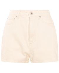 KENZO - Beige Cotton Shorts - Lyst