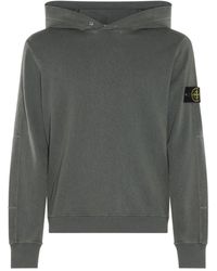 Stone Island - Green Cotton Sweatshirt - Lyst