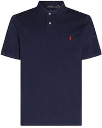 Polo Ralph Lauren - Navy Blue Cotton Polo Shirt - Lyst