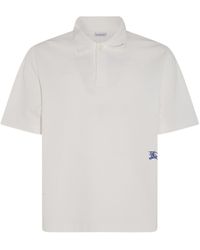 Burberry - White Cotton Polo Shirt - Lyst