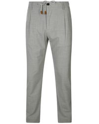 Eleventy - Grey Wool Pants - Lyst