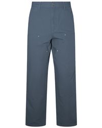Carhartt - Blue Cotton Pants - Lyst