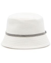 Brunello Cucinelli - Cotton-Linen Blend Bucket Hat - Lyst