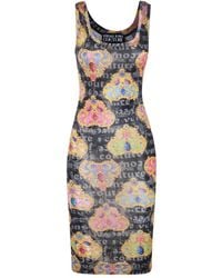 Versace - Multicolor Midi Dress - Lyst