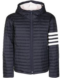 Thom Browne - Blue And White Down Jacket - Lyst