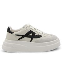 Ash - White And Black Leather Sneakers - Lyst