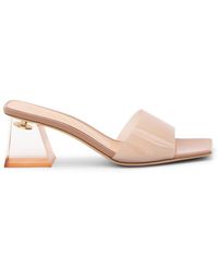 Gianvito Rossi - Beige Pvc And Leather Cosmic Sandals - Lyst
